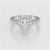 1.7 CT Pear Cut Lab Diamond Engagement Ring
