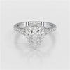 1.7 CT Pear Cut Lab Diamond Engagement Ring