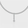 Pear Cut Lab Diamond 4.97 CT Necklace