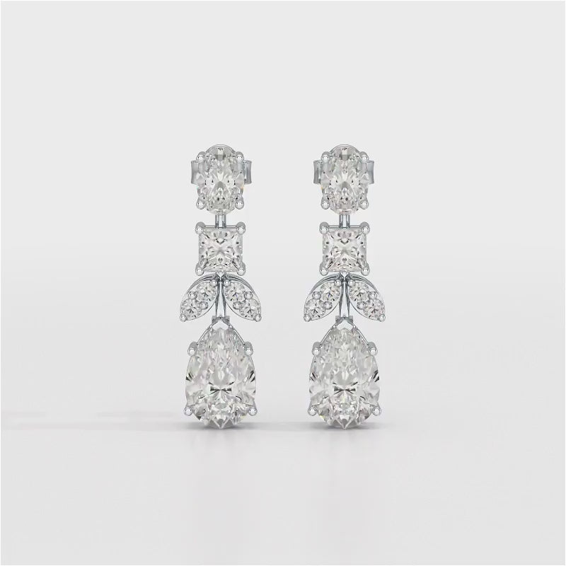 4.88 CT Lab Diamond Drop Earrings