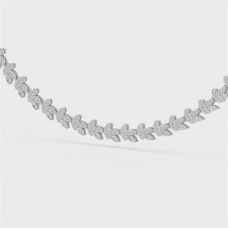 5.14 CT Marquise Shape Lab Grown Diamond Necklace