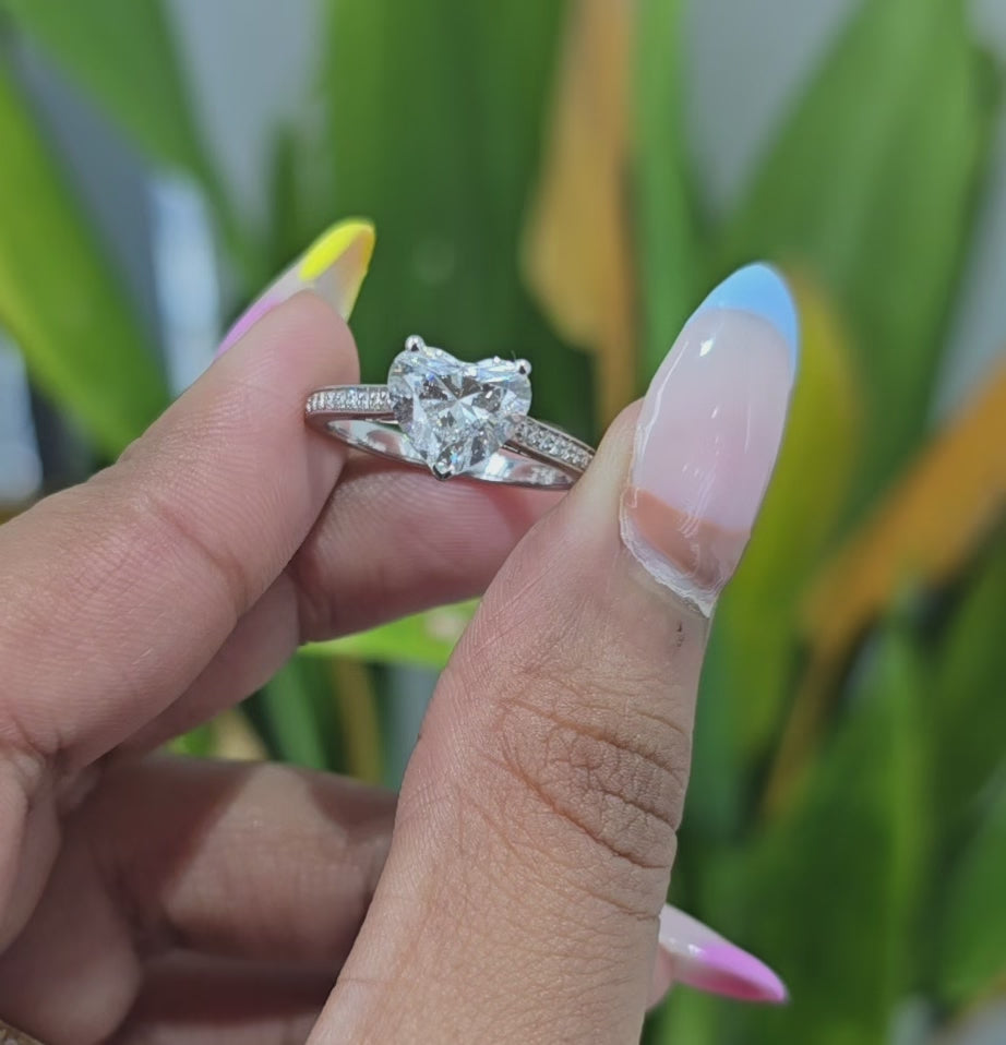 2.10 CT Heart Cut Lab Diamond Ring (Ready for Delivery)