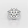 4 CT Round Cut Hidden Halo Lab Diamond Ring