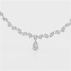 20.83 CT Lab Diamond Pear Cut Emerald Necklace