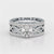 2.12 CT Lab Diamond Halo Triple Row Engagement Ring