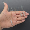 7.70 CT Three Stone Drop Diamond Jewellery Set - Earring & Chain Pendant (Ready for Delivery)