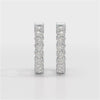 4.9 CT Pear Cut Lab Diamond Hoop Earrings