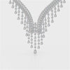 46.95 CT Lab Diamond Fancy Pear Cut Necklace
