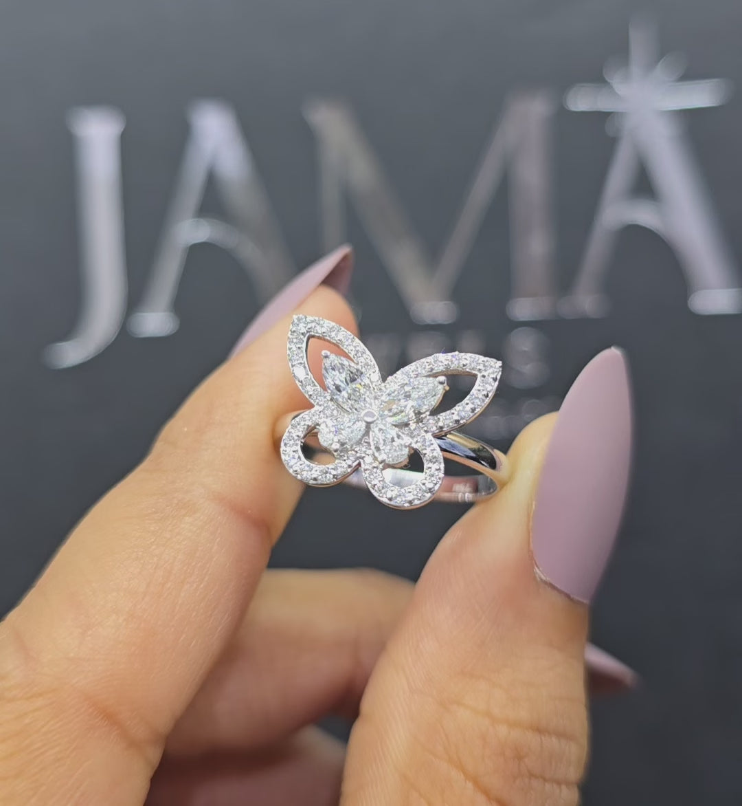 0.75 CT Lab Diamond Butterfly Shaped Ring (Ready for Delivery)