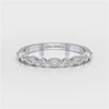 0.45 CT Half Eternity Ring with Marquise & Round Cut Lab Diamonds