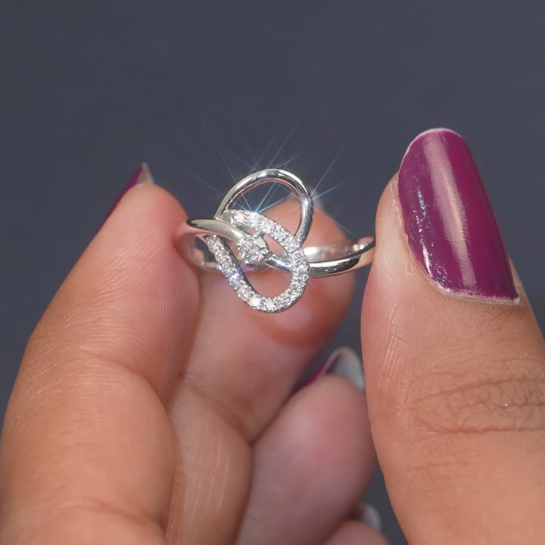 0.20 CT Elegant Lab Diamond Ring with Round Diamonds (Ready for Delivery)