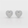 1.21 CT Lab Diamond Heart Shape Stud Earrings