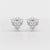 Heart Shape Solitaire Lab Diamond Stud Earrings