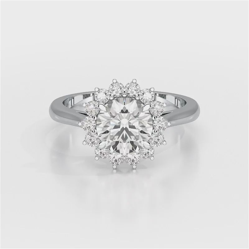 3.97 CT Lab Diamond Halo Ring