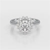 3.97 CT Lab Diamond Halo Ring