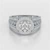 2.03 CT Round Cut Halo Lab Diamond Ring