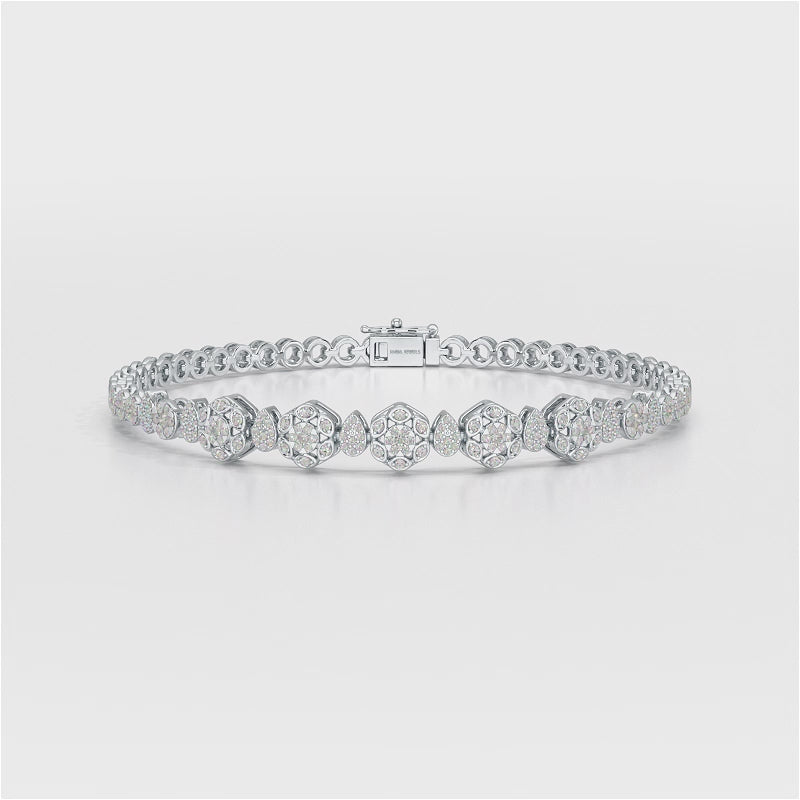 Exquisite 1.15 CT Lab Created Diamond Bracelet