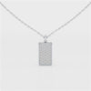 0.50 CT Lab Diamond Rectangular Chain Pendant with Round Diamonds