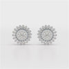 1.9 CT Lab Diamond Taper Stud Earring