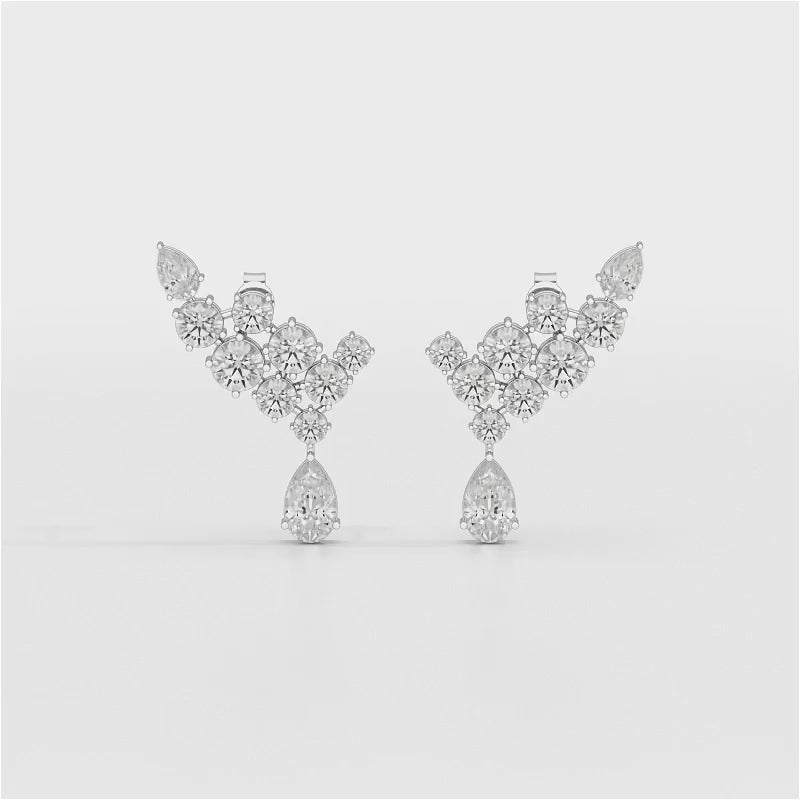 5.8 CT Lab Diamond Dangle Earrings
