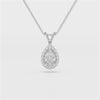 2 CT Halo Lab diamond Pear Cut Pendant