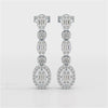 0.87 CT Baguette Cut White Gold Lab Diamond Earring
