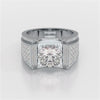 4 CT Round Cut Lab Diamond Men's Ring