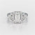 6 CT Lab Diamond Emerald Cut Three Stone Ring