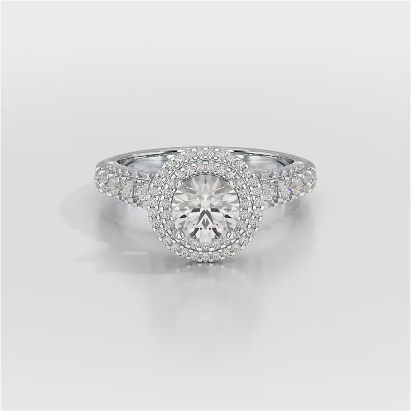 White Gold 2.3 CT Lab Diamond Engagement Ring