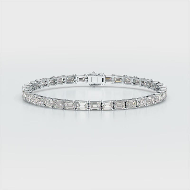10.25 CT Emerald Cut Diamond Tennis Bracelet
