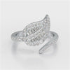 0.70 CT Baguette Cut Diamond Open Leaf Ring