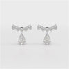 3.58 CT Lab Diamond Pear Cut Drop Earrings