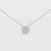 0.60 CT Round Cut Halo Lab Diamond Chain Pendant