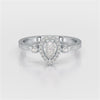 0.43 CT Pear Cut Lab Diamond Ring