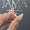 2.10 CT Emerald Cut Two Stone Lab Diamond Open Ring (Ready for Delivery)