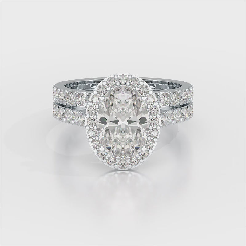 3.05 CT Oval Twin Diamond Ring