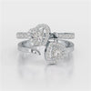 0.83 CT Heart Shaped Lab Diamond Ring