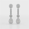 1.57 CT Pear Cut Lab Diamond Earring
