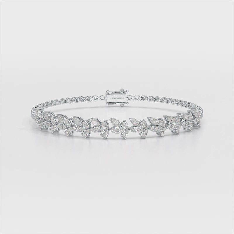 1.95 CT Marquise Cut Diamond Lab Created Bracelet