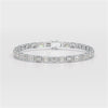 12 CT Emerald Cut Diamond Bezel Tennis Bracelet