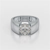 3 CT Round Cut Lab Diamond Men's Ring
