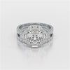 3.35 CT Octagonal Halo Lab Diamond Ring