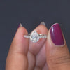 0.80 CT Pear Halo Pavé Diamond Ring