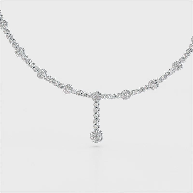 2.4 CT Lab Diamond Drop Necklace