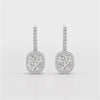 2.34 CT Lab Diamond Dangle Hoop Earrings