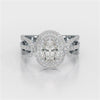 1.60 CT Oval Cut Diamond Halo Ring