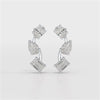 3.45 CT Lab Diamond Multi-Shape Three Stone Earrings