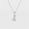 4.3 CT Heart Cut Lab Diamond Chain Pendant