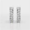 3.4 CT Marquise Cut Lab Diamond Hoop Earrings