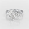 Double Stone 2.5 CT Pear and Princess Cut Lab Diamond Ring